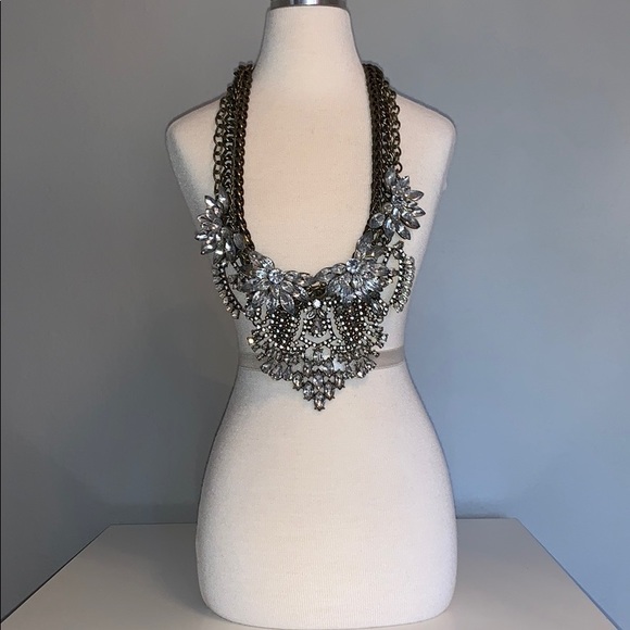 Charming Charlie Antiqued Gold Statement Necklace - Picture 6 of 6